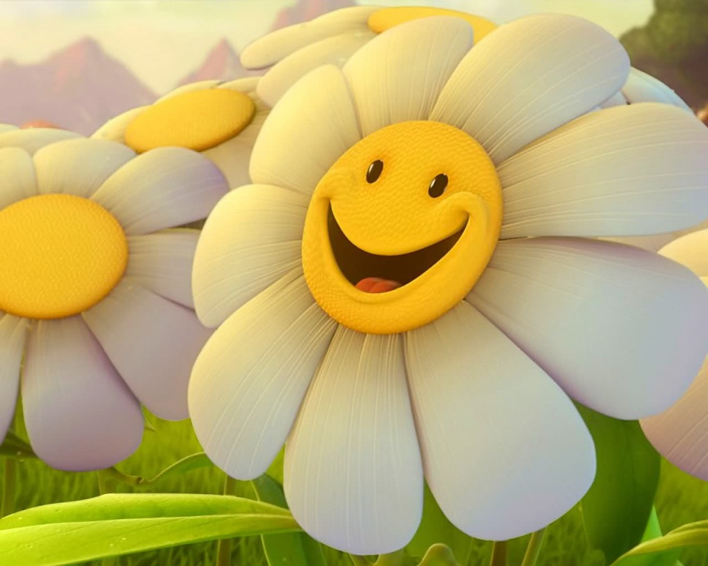 sourire positif fleur