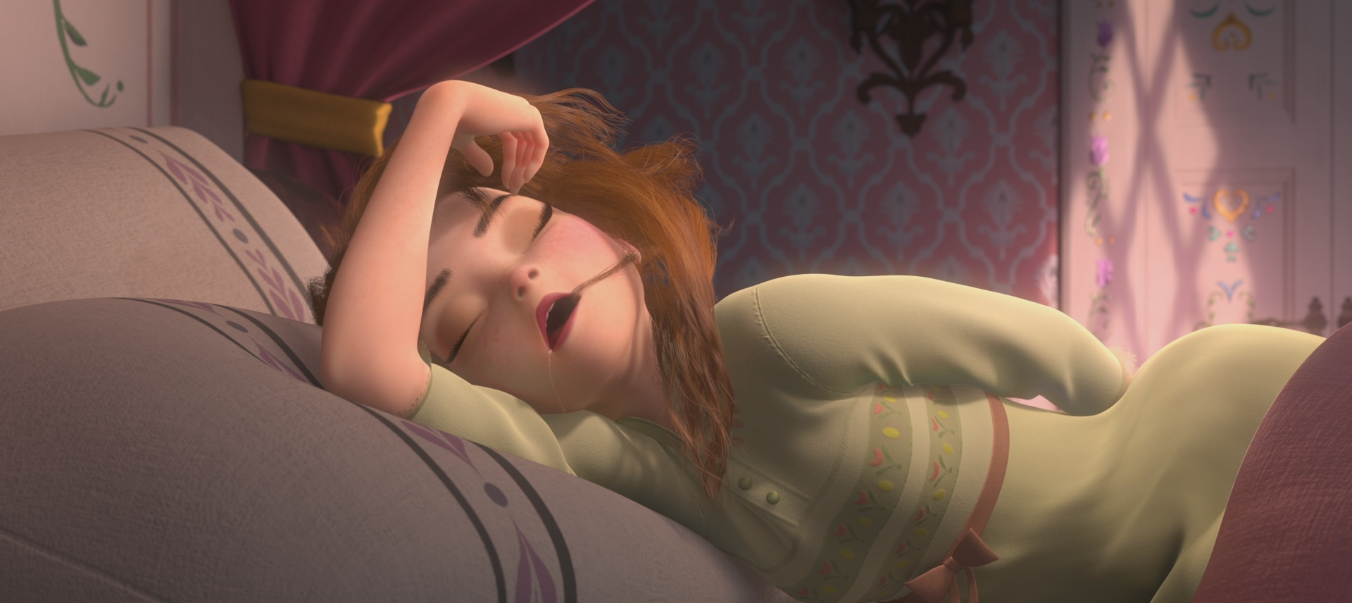 La_Reine_des_Neiges(Disney)Anna_réveil_difficile_jour_du_couronnement.